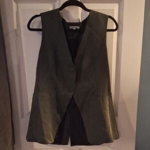 Reformation Olive Green Casey Sleeveless Vest Large